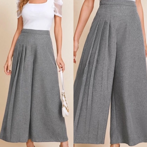 Pleated Washed Palazzo Pant